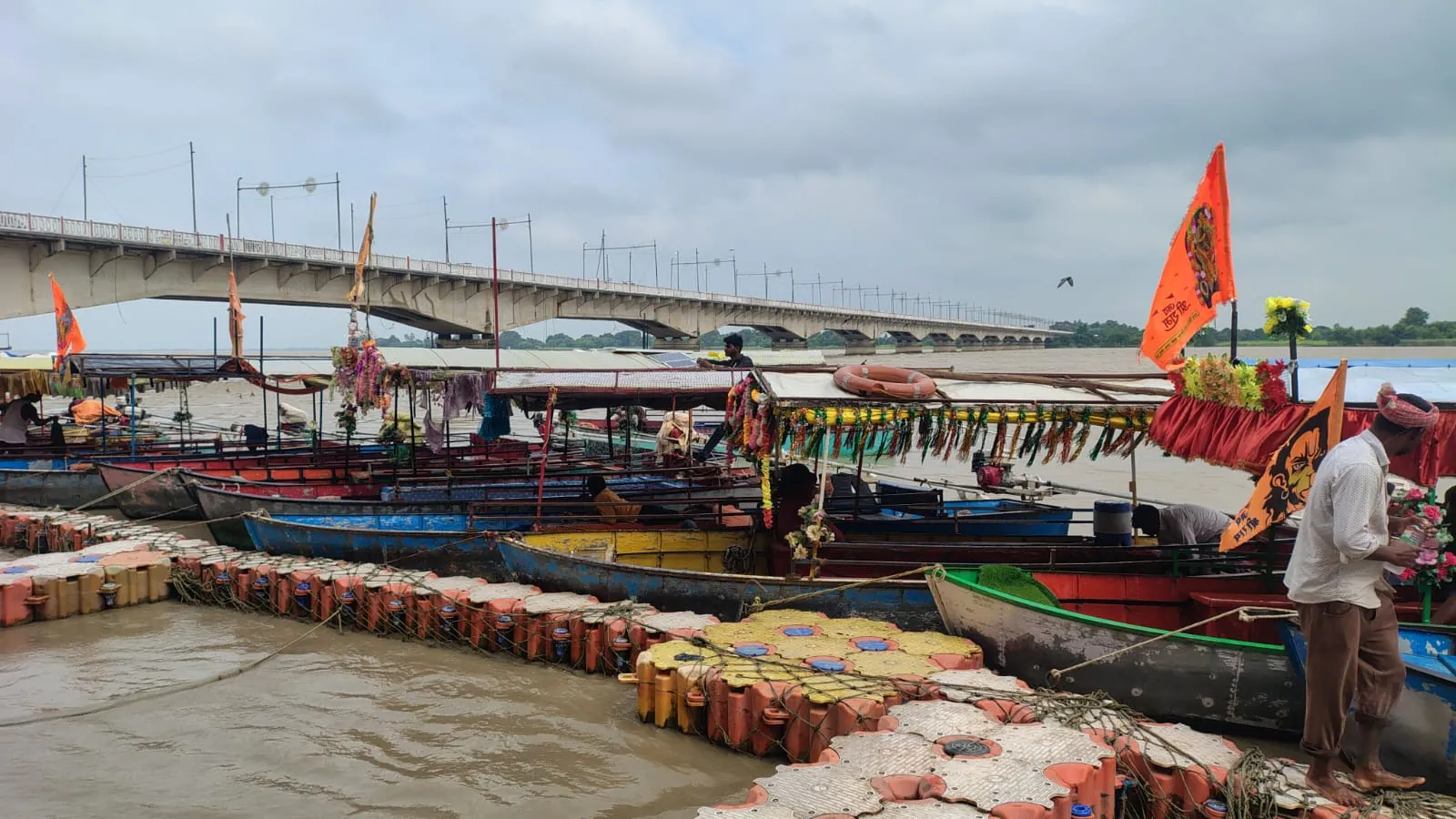 Naya Ghat at the Saryu river in Ayodhya