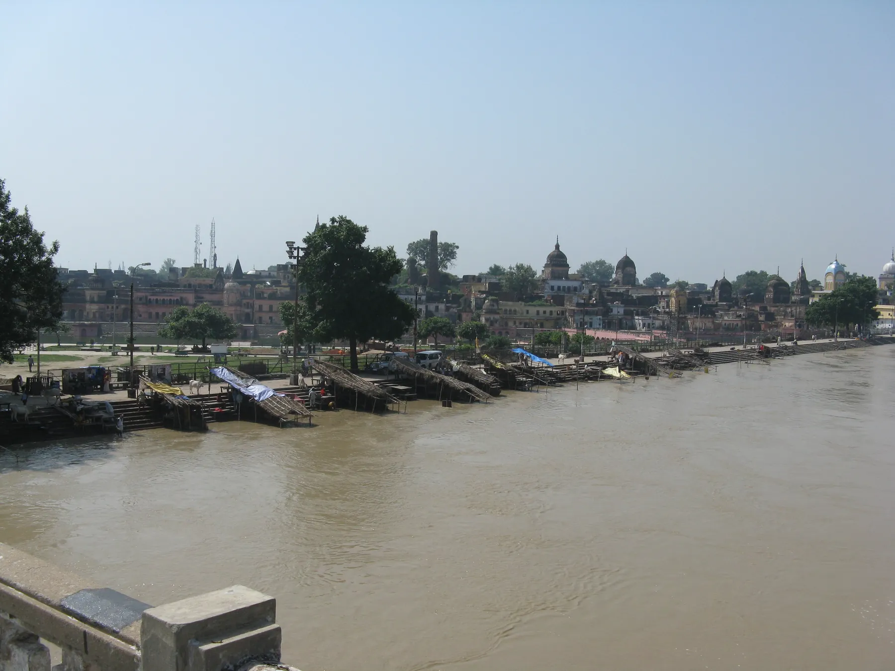 Saryu river bank in Ayodhya